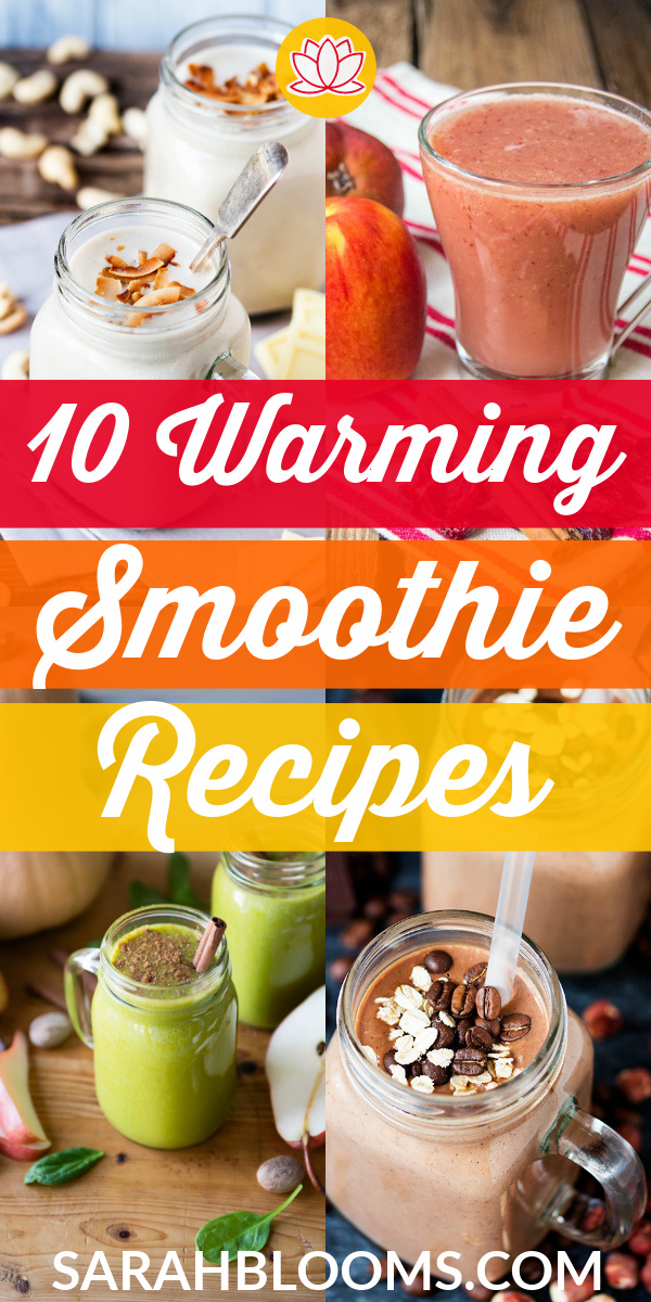 Eat healthy even when it's cold outside with these 10 Best Warming Smoothie Recipes perfect for fall and winter! #warmingsmoothies #warmingsmoothierecipes #fallrecipes #fallsmoothies #healthyrecipes #plantbasedrecipes