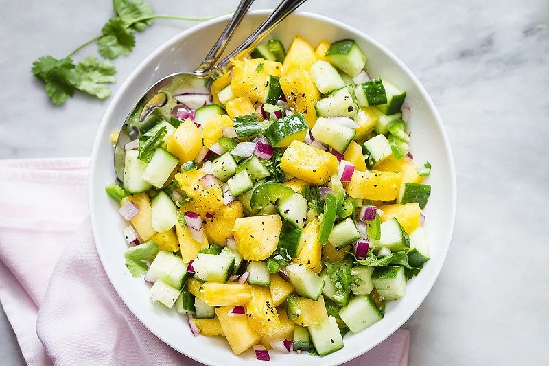 Pineapple Cucumber Jalapeño Salad 12 Fresh and Fruity Summer Salads for Quick and Easy Meals