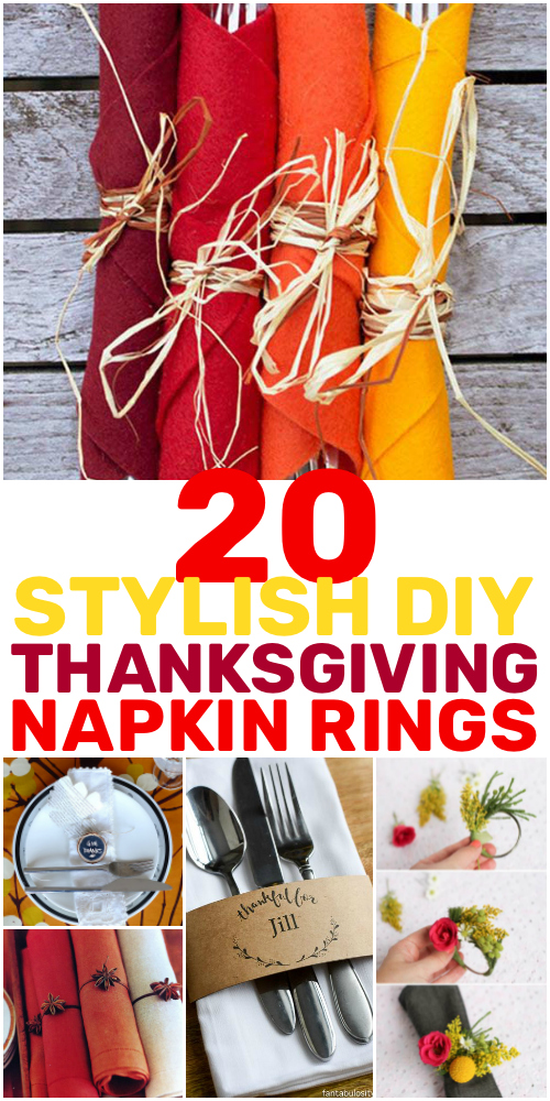 These 20 Gorgeous DIY Thanksgiving Napkin Rings Will Transform Your Home. Check out these Frugal, Stylish, and Easy DIY Thanksgiving Napkin Rings Anyone Can Make.