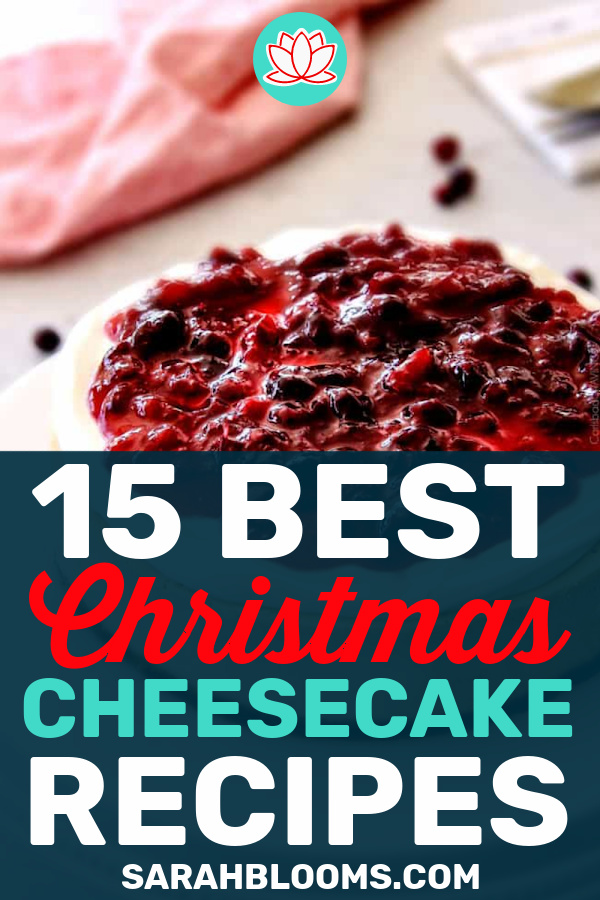 Make your guests a dessert they'll love at your next holiday party or family get-together with these 15 Must-Try Christmas Cheesecake Recipes everyone will love! #christmasdesserts #christmasrecipes #holidaydesserts #holidayrecipes #christmasparty #holidayparty