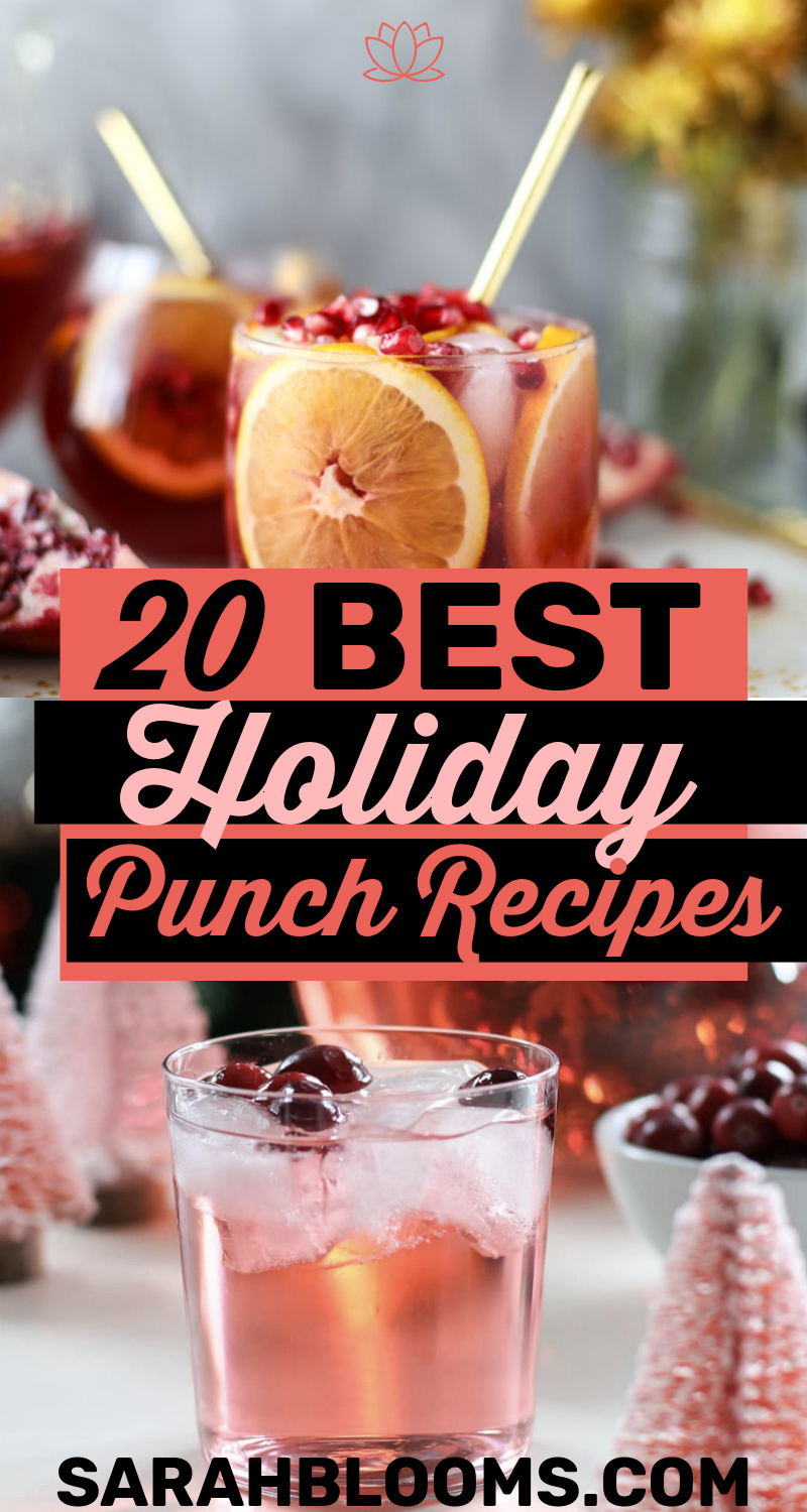 Try these Easy Holiday Punch Recipes for effortless Christmas entertaining all season long! #christmasrecipes #holidayrecipes #holidayparty #holidaypartyrecipes