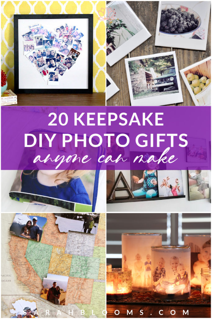 Give friends and family personalized gifts they will cherish forever with these 20 Keepsake DIY Photo Gifts anyone can make - even if you're not crafty!