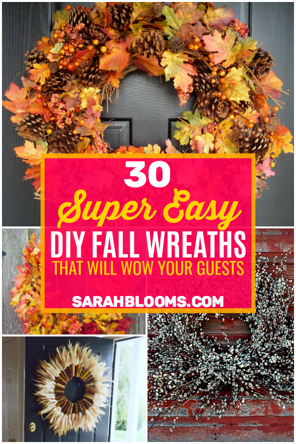Amazingly Beautiful DIY Fall Wreaths for All Skill Levels #fallwreaths #falldecorations #falldecorating #diyfalldecor #diyfall #diyhomedecor #homedecor