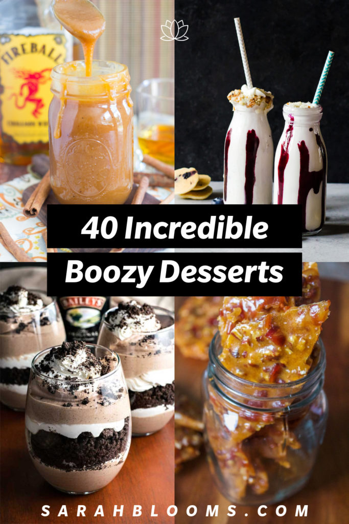 If you like a nice, boozy kick to your desserts, check out these 40 Incredible Boozy Desserts You'll Love. With so many to choose from, you're sure to find plenty of favorites! These dessert recipes are perfect for grown up parties, celebrations, and holiday fun!  