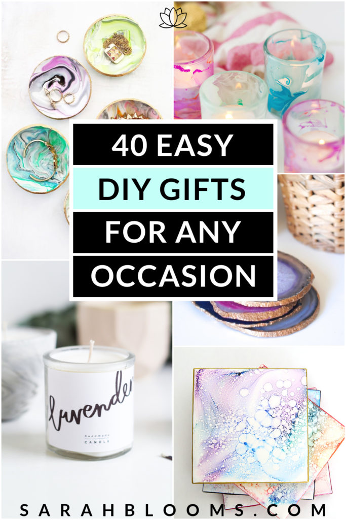 Give a thoughtful gift they will love with these 40 Easy DIY Gifts you can make even if you're not crafty!