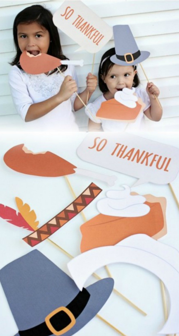 Free Printable Thanksgiving Photo Booth - 20 DIY Thanksgiving Games and Activities for a Full Day of Family Fun