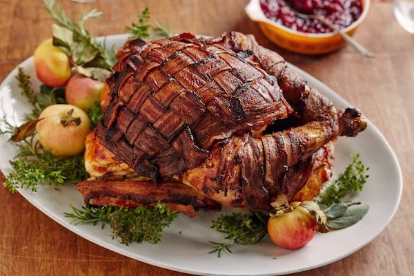 Wrap your turkey in bacon - Best Turkey Cooking Hacks