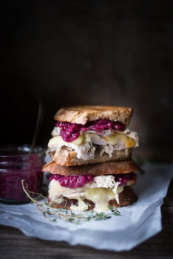 Brie Grilled Cheese with Cranberry Mostarda Best Thanksgiving Leftover Recipes