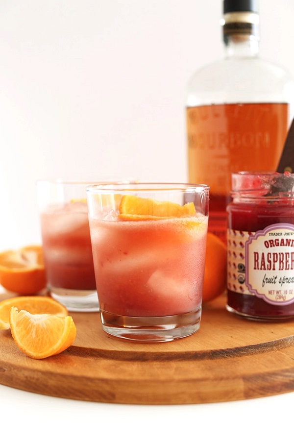 Raspberry Bourbon Smash Best Holiday Cocktails