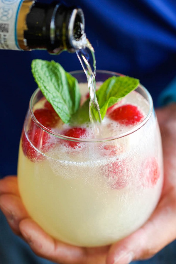Raspberry Limoncello Prosecco Best Holiday Cocktails