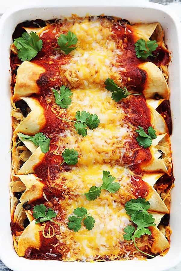 Turkey Enchiladas - Best Thanksgiving Leftover Recipes