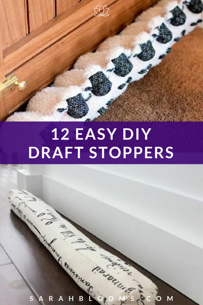 Keep your home warm on a dime this fall and winter with these 12 Cheap and Easy DIY Draft Stoppers!