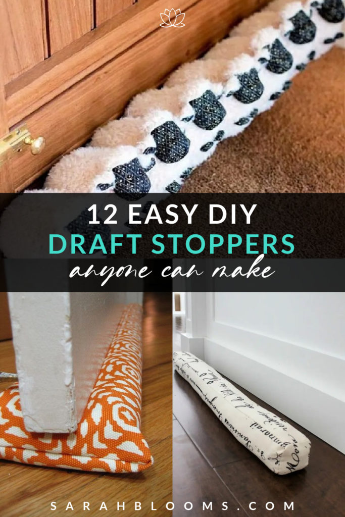 Help keep your home warm this winter with these 12 Easy and Affordable DIY Draft Stoppers anyone can make!