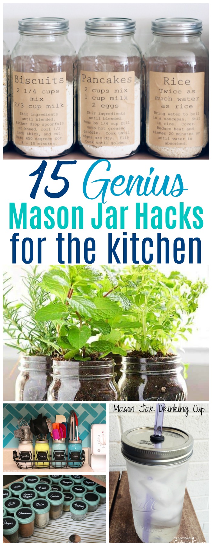 15 Mason Jar Kitchen Hacks