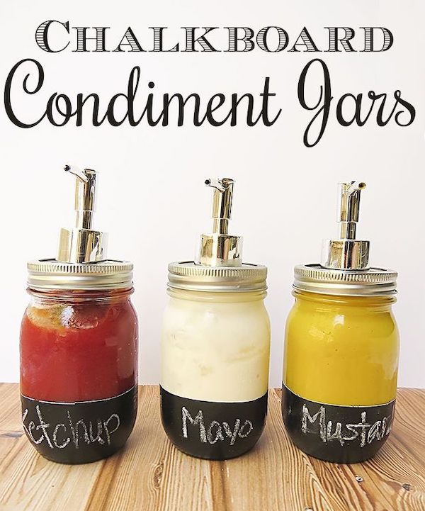 Store condiments 15 Creative Mason Jar Kitchen Storage Ideas