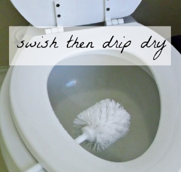 Dry your toilet brush. 17 Brilliant All-Natural Bathroom Cleaning Hacks