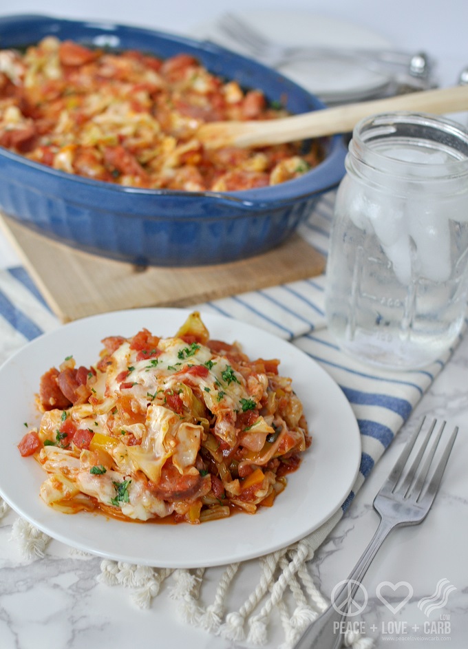 Keto Cheesy Smoked Sausage and Cabbage Casserole Sarah Blooms