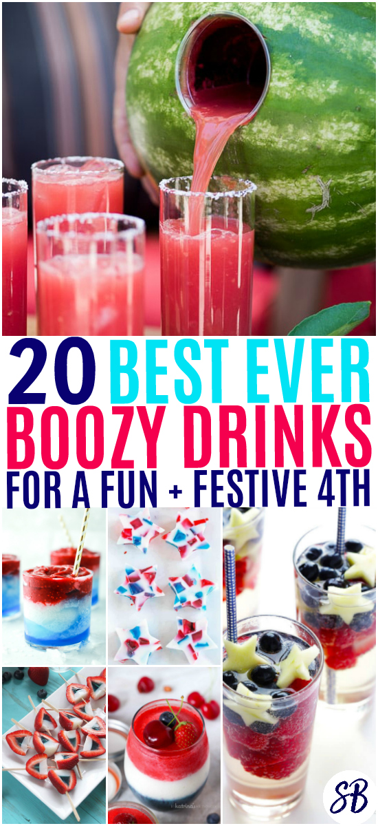 Best 4th of July Boozy Drinks - patriotic cocktails, jello shots, and more for the best 4th of July party ever!