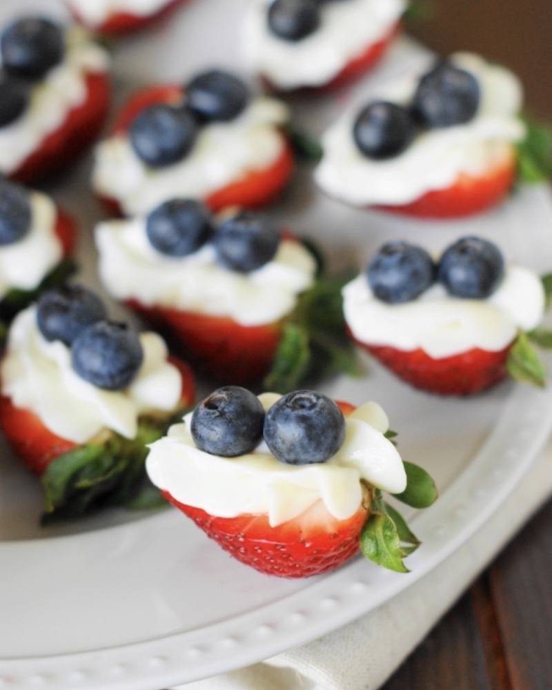 Red White and Blue Cheesecake Bites Healthy Red White and Blue Desserts