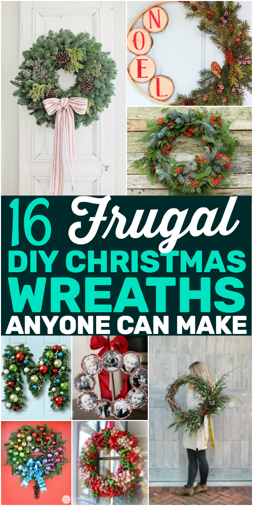 Easy and Affordable DIY Christmas Wreaths You Can Make Even If You're Not Crafty. Make your own Easy and Frugal DIY Christmas Wreaths.