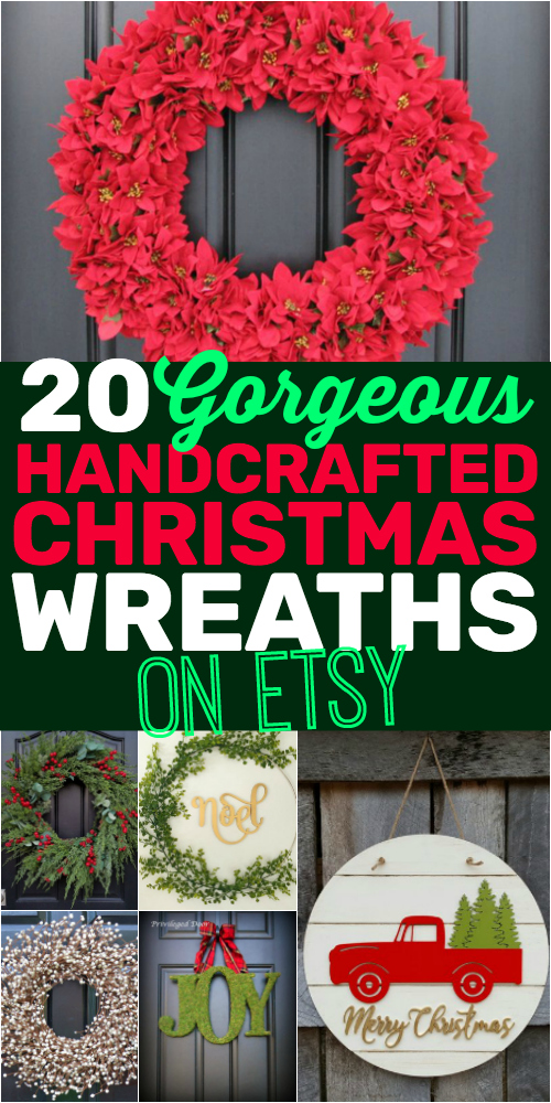 20 Etsy Christmas Wreaths Pin - Sarah Blooms