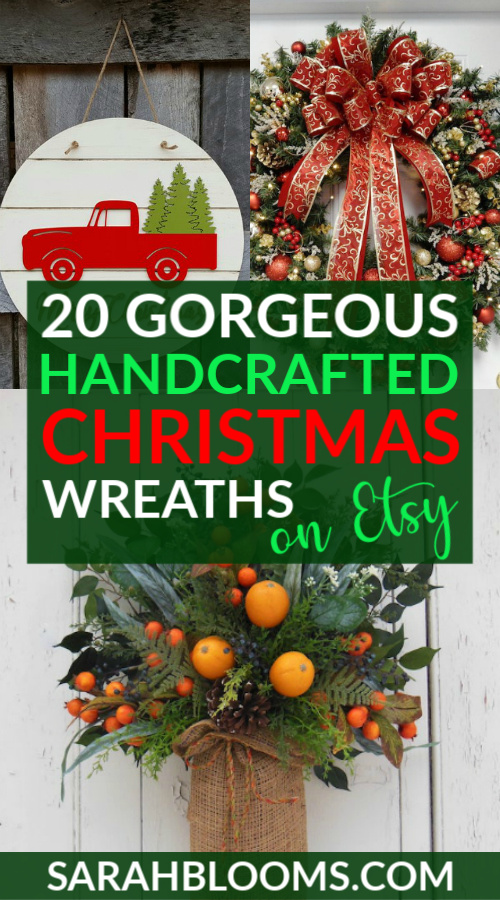 Decorate your home with these Gorgeous Christmas Wreaths Available Now on Etsy #christmasdecor #christmasdecorations #holidaydecor #holidaydecorations