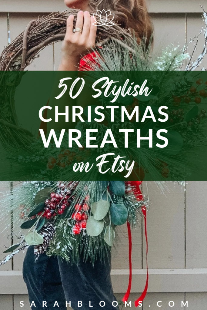 Upgrade your holiday décor with these 50 Stylish Christmas Wreaths on Etsy!