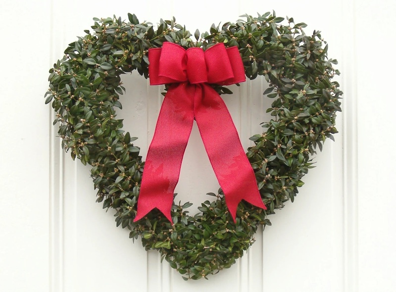 Heart Shaped Boxwood Wreath Best Handcrafted Christmas Wreaths on Etsy