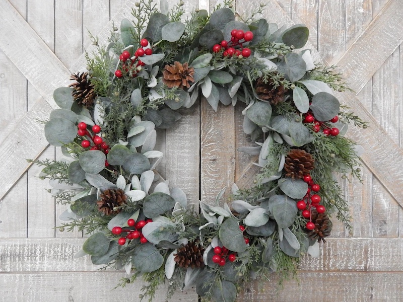 Lambs Ear Wreath Best Handcrafted Christmas Wreaths on Etsy