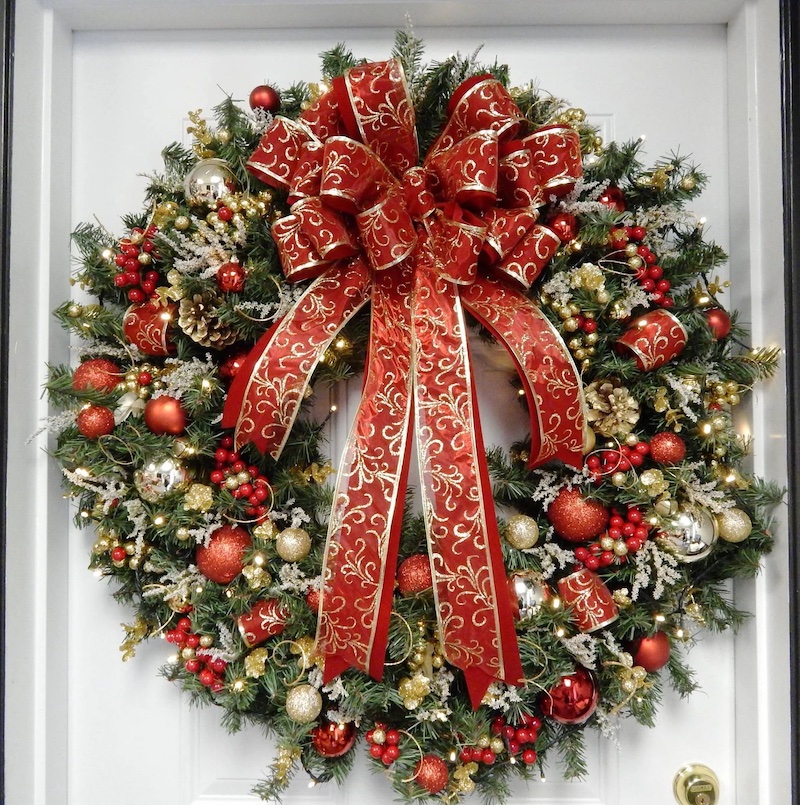 Lighted Wreath Best Handcrafted Christmas Wreaths on Etsy