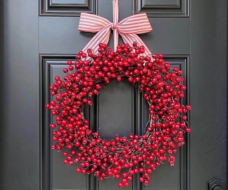 Red Berry Wreath Best Handcrafted Christmas Wreaths on Etsy
