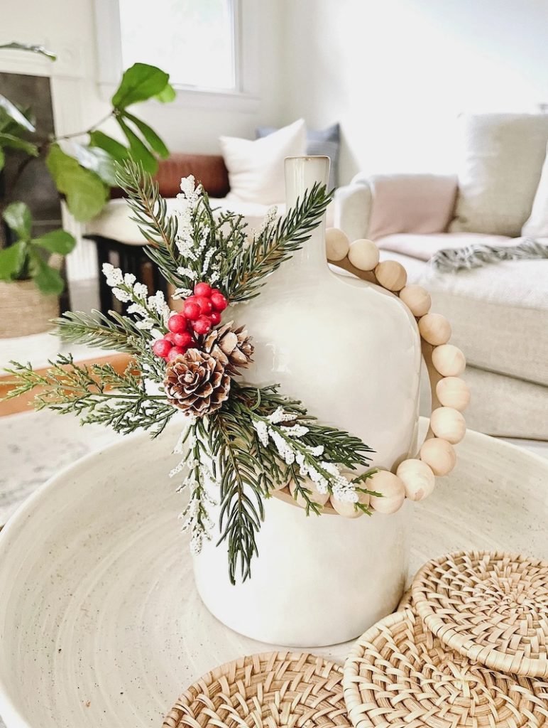 Wood Bead Mini Wreath Best Handcrafted Christmas Wreaths on Etsy