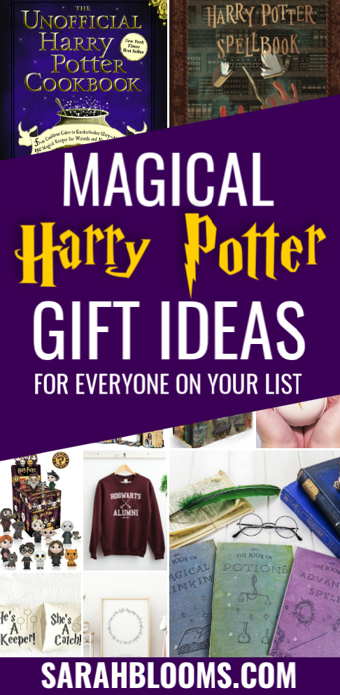 These Creative Harry Potter Gift Ideas are perfect for any occasion - birthdays, holidays, Christmas, Halloween, and more! Give your favorite Harry Potter fan some of these Magical Harry Potter Gifts they're sure to love. #harrypotter #harrypottergifts #harrypottergiftideas #harrypotterparty #giftideas #holidaygifts #christmas #christmasgifts #christmasgiftideas #halloween #halloweengifts #halloweengiftideas #SarahBlooms