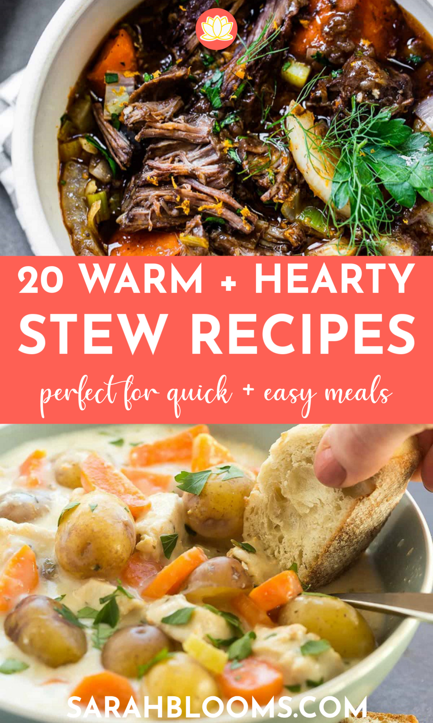 Enjoy these Quick and Easy Stew Recipes perfect for busy weeknights and lazy weekends! #stewrecipes #easydinnerrecipes #easydinnerideas #weeknightmeals #quickmeals #easymealideas