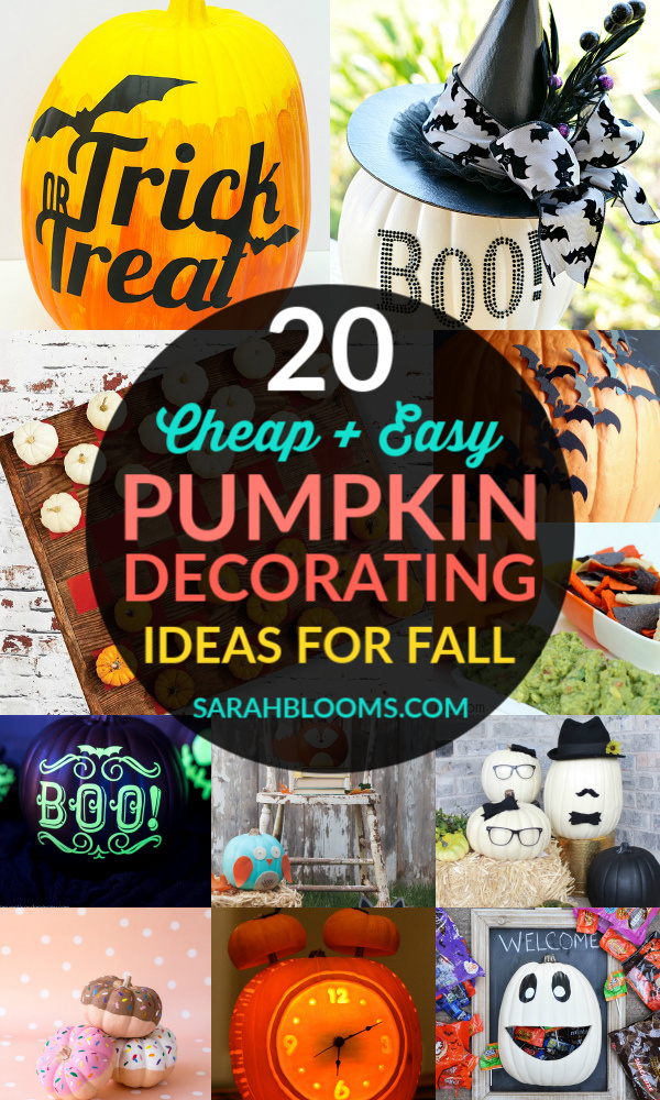 Make these Super Fun and Affordable DIY Pumpkin Decorating Ideas for a fun family activity you can make even if you're not crafty! #pumpkindecoratingideas #pumpkindecor #falldecor #falldecorideas #falldecoratingideas #thanksgivingdecor #diydecor