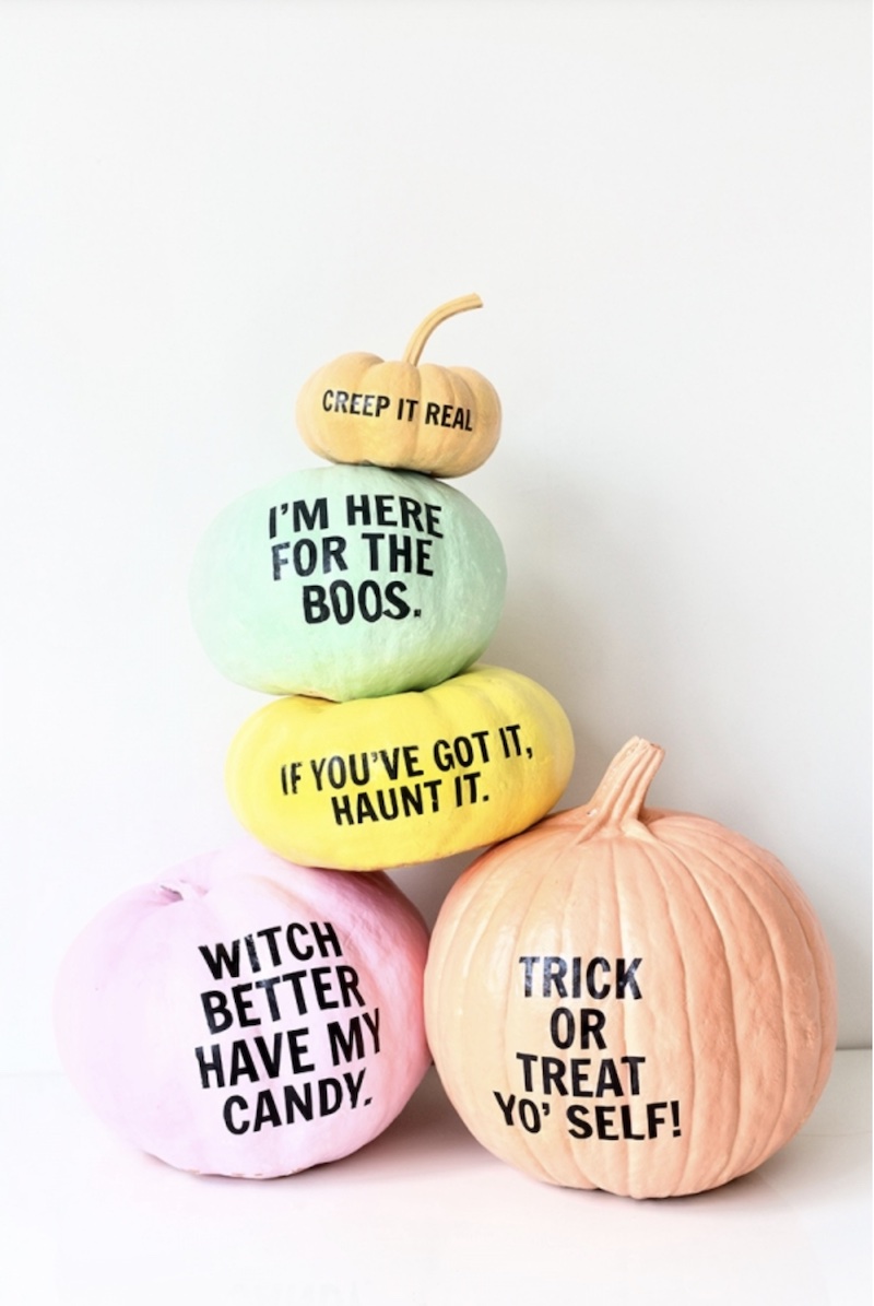 Pumpkin Sayings Best No Carve Pumpkin Decorating Ideas