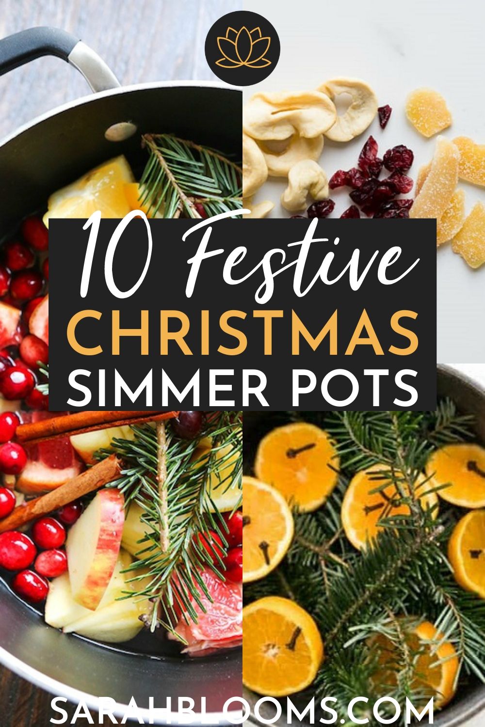 10 Festive Simmer Pots that will transform your home in minutes! Get ready for holiday guests with these 10 Fun + Festive Christmas Simmer Pots that will make your whole home smell like the holiday!