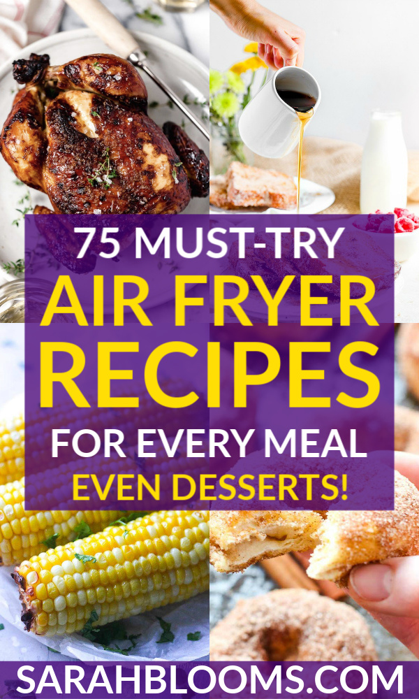 Try these 75 Best Air Fryer Recipes for Every Meal - Breakfast, Lunch, Dinner, Snacks, Appetizers, and Even Desserts! Enjoy healthier versions of all your favorite recipes with these Quick and Easy Air Fryer Recipes that cook in a fraction of the time! Enjoy the taste of fried foods without all the oil! #airfryer #airfryerrecipes #bestairfryerrecipes #easyrecipes #quickandeasyrecipes #quickmeals #easydinnerrecipes #weeknightmeals