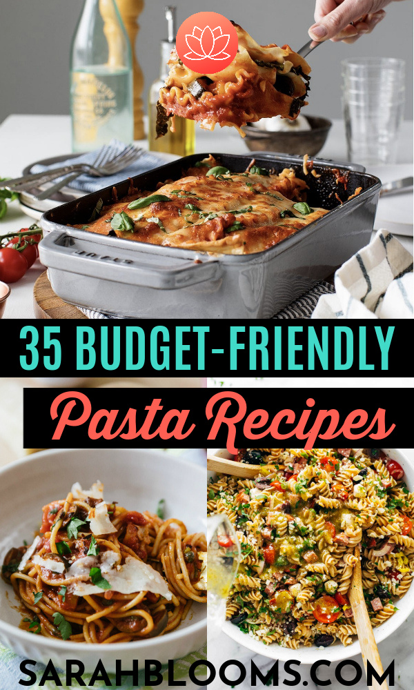 Eat great on a dime with these Hearty + Delicious Budget-Friendly Pasta Recipes! #pastarecipes #cheaprecipes #budgetrecipes #budgetmeals #weeknightmeals