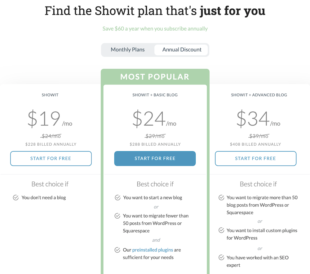 The showit website builder and hosting is surprisingly affordable!