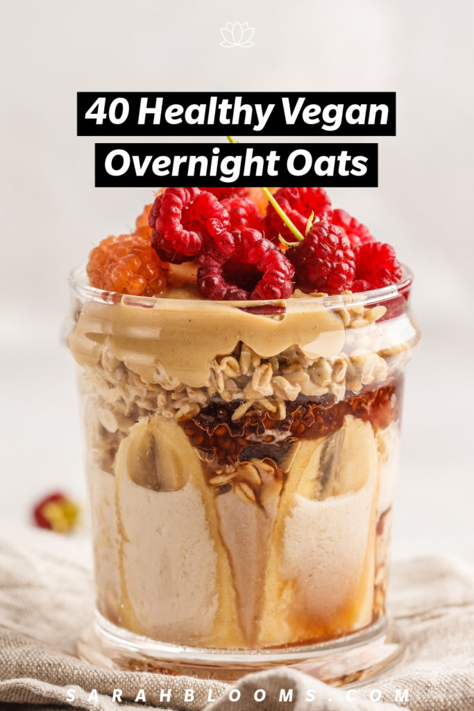 Meal prep these healthy vegan overnight oats for clean eating comfort food breakfasts all week!