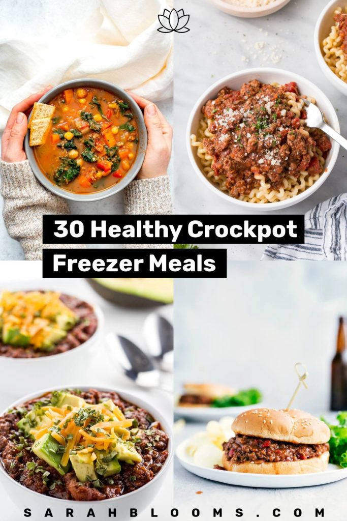 Healthy meal prep doesn't get any easier than this! Simplify your life with these 30 Best Healthy Crockpot Freezer Meals your whole family will love! Get a healthy, hearty meal on the table in minutes with these 30 Best Healthy Slow Cooker Freezer Meals that will save you tons of time and money.