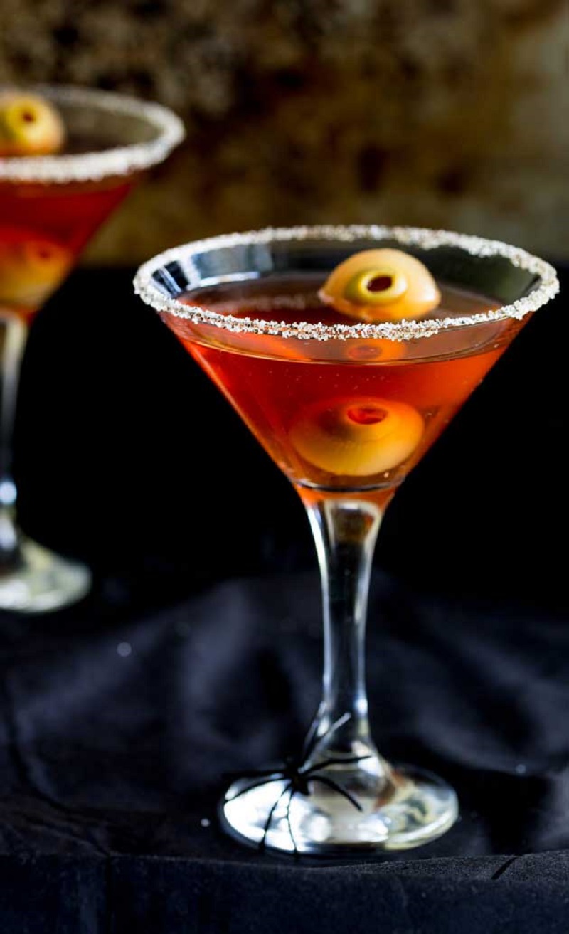 Spicy Eyeball Martini Best Skinny Halloween Cocktails Under 200 Calories
