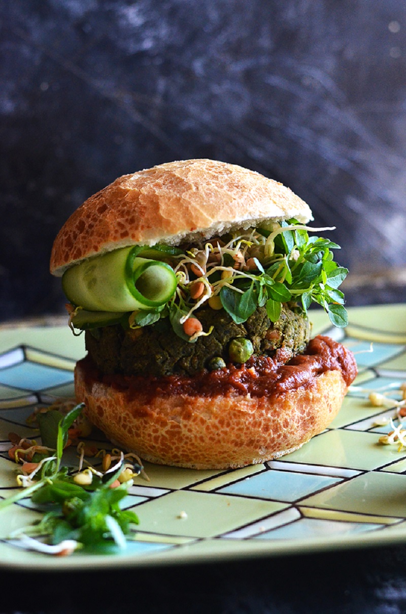 Green Goddess Pesto Burger 40 Best Veggie Burger Recipes Even Meat Eaters Will Love