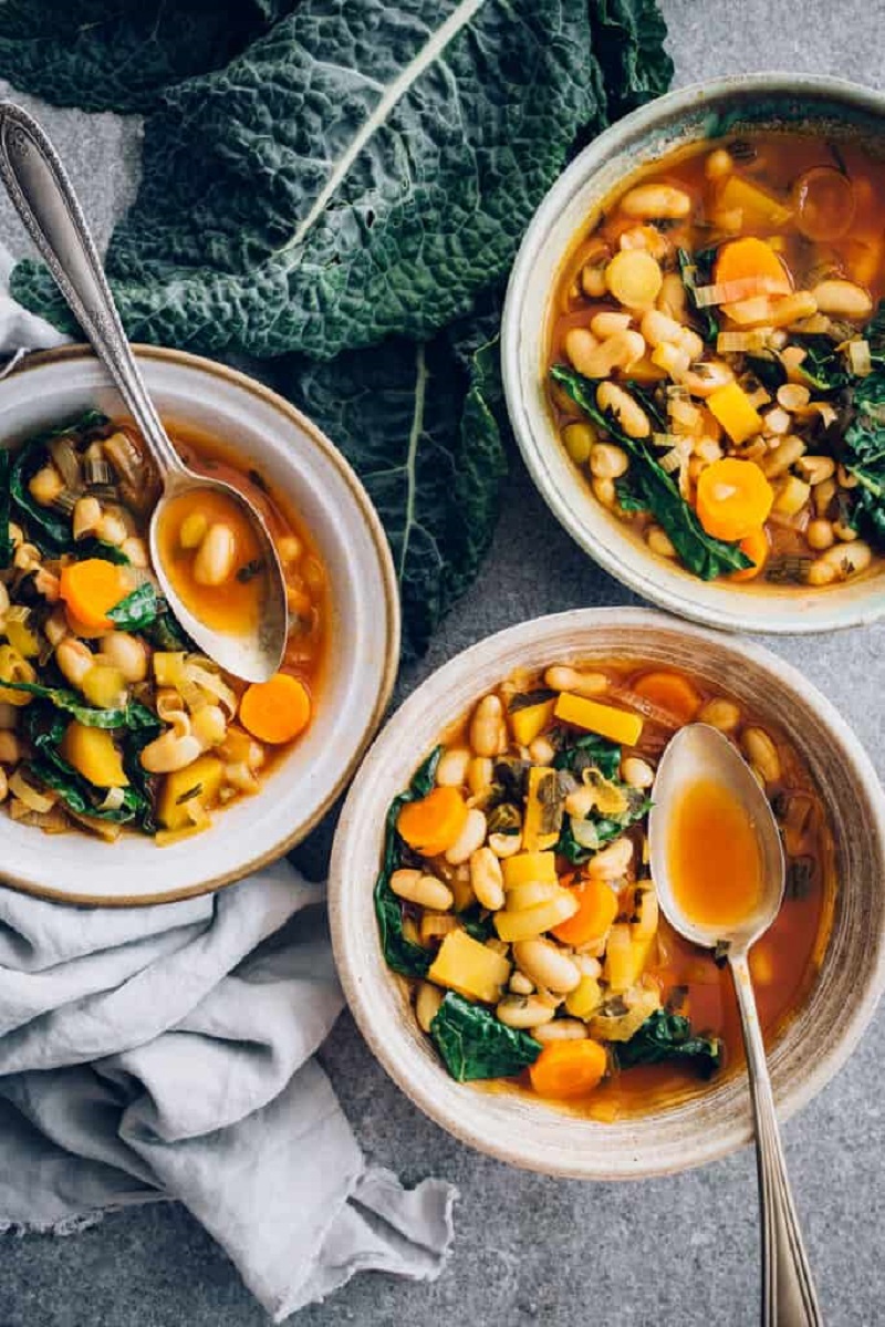 Hearty White Bean Vegetable Soup Best 30-Minute Vegan Dinners