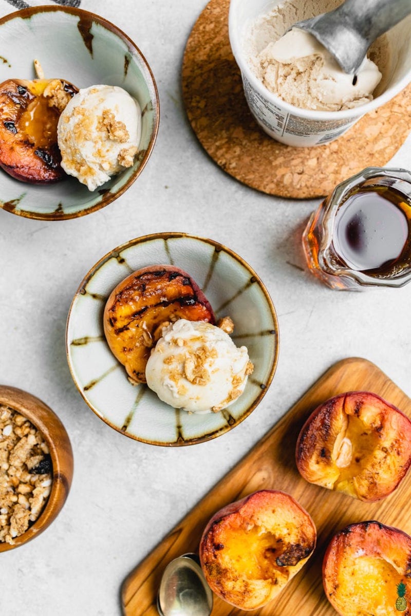 Maple Grilled Peaches Best Vegan Camping Recipes