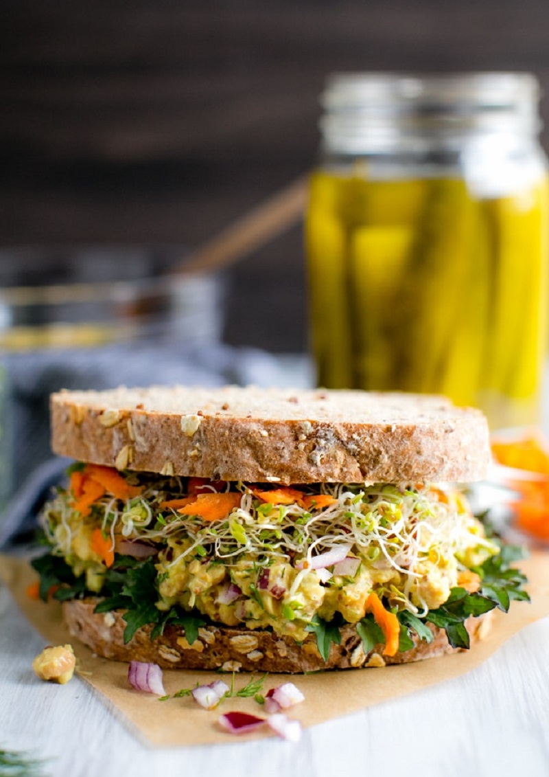 Smashed Chickpea Salad Sandwich Best Vegan Camping Recipes