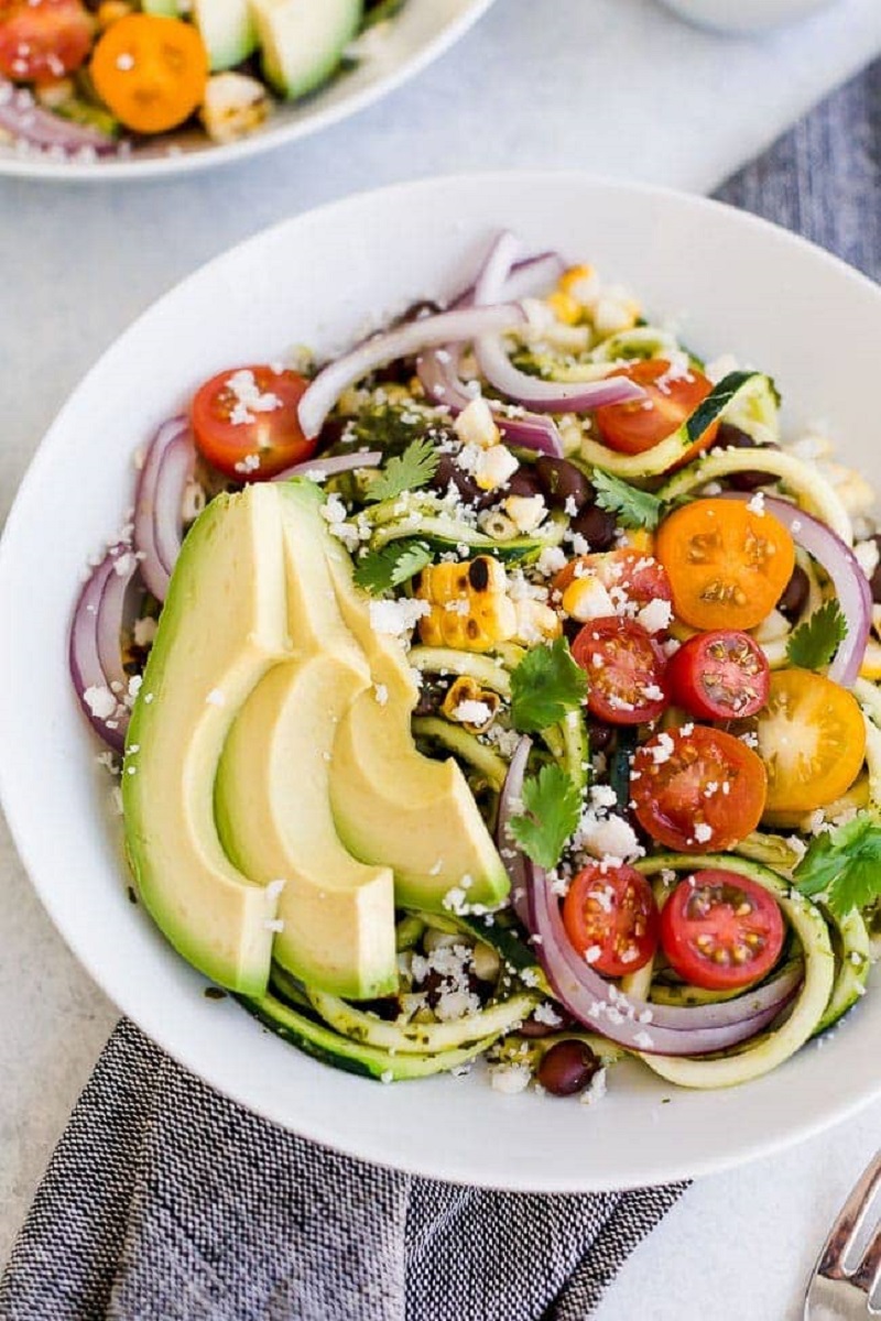 Southwestern Zucchini Noodle Bowl Best Vegan Bowls for Quick, Easy, and Filling Meals