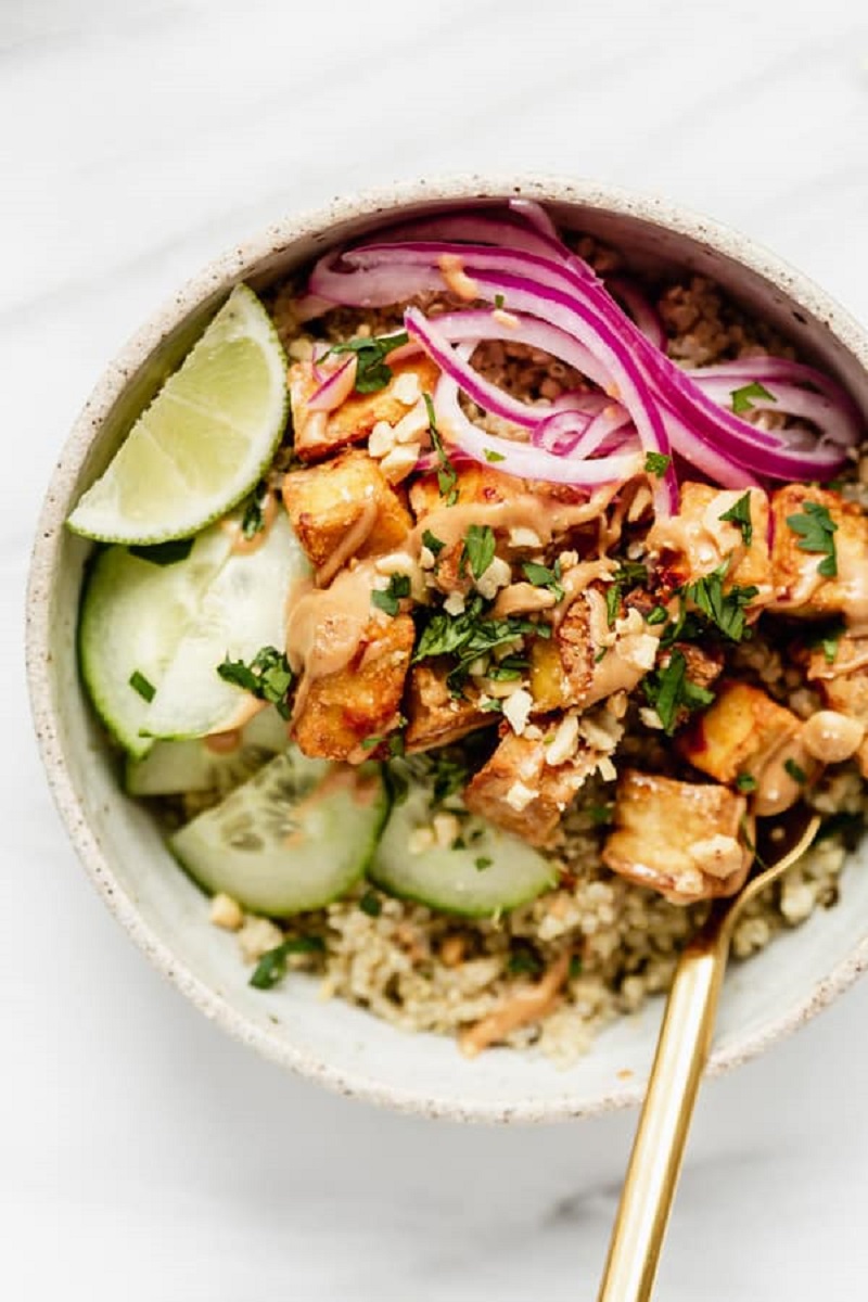 Spicy Satay Bowl Best Vegan Bowls for Quick, Easy, and Filling Meals
