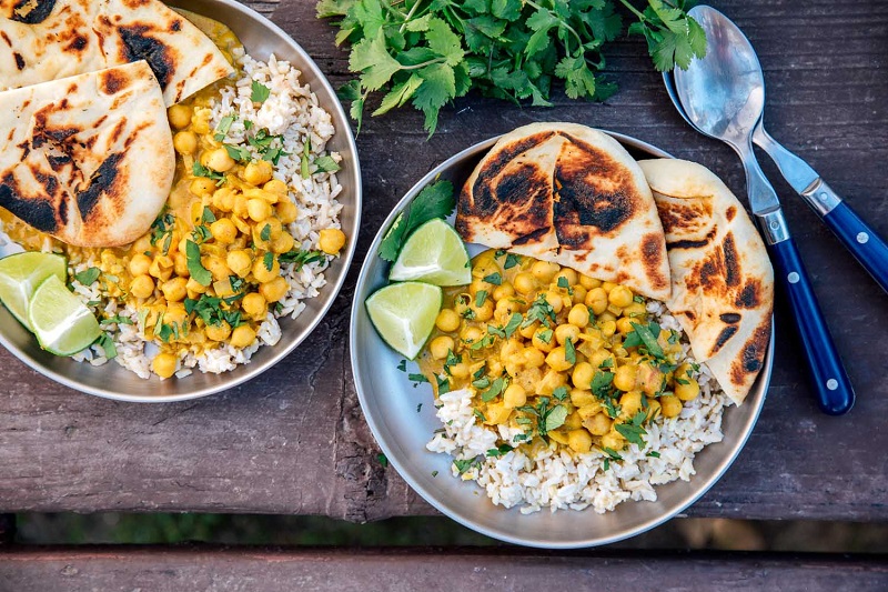 Easy Chickpea Curry Best Vegan Camping Recipes